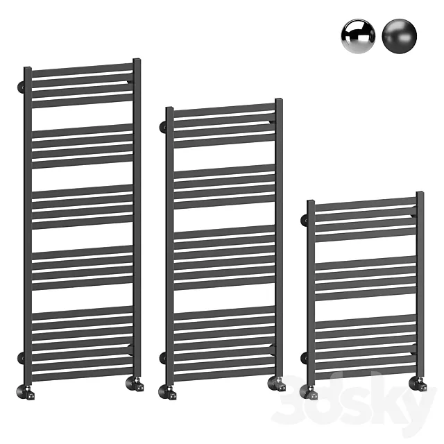 Water heated towel rail Terminus Tuscany 3D Model Water heated towel rail Terminus Tuscany 3D Model