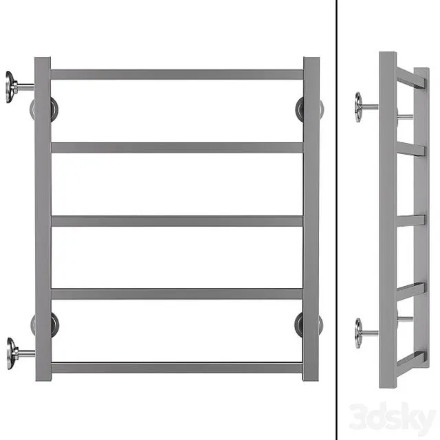 Water heated towel rail Terminus Vega 60×60 (Vega P5 500600 (500)) chrome 3D Model Water heated towel rail Terminus Vega 60×60 (Vega P5 500600 (500)) chrome 3D Model