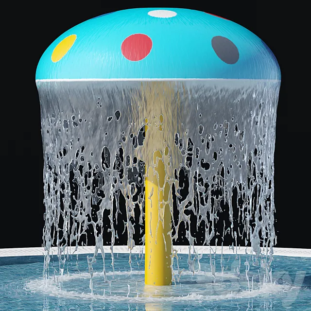 Water park mushroom 3D Model