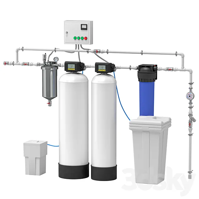 Water purification system 3D Model Water purification system 3D Model