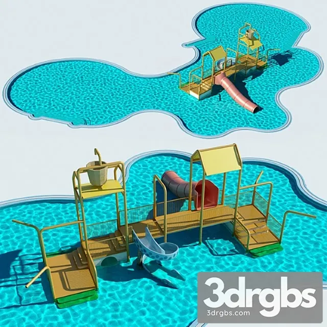 Water Tower I Pool Aquatower And Waterpool 2 3D Model Download Water Tower I Pool Aquatower And Waterpool 2 3D Model Download
