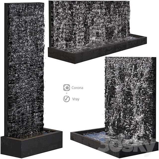 Water wall fountains 3DModel