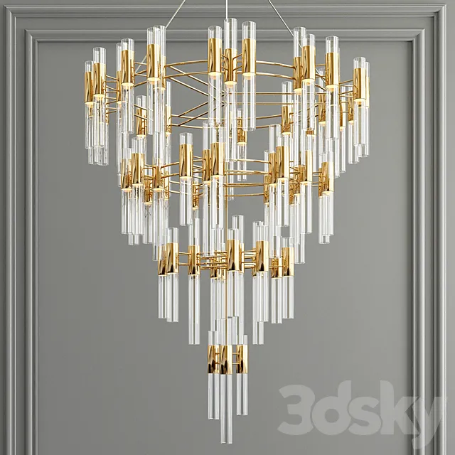 Waterfall chandelier 3D Model