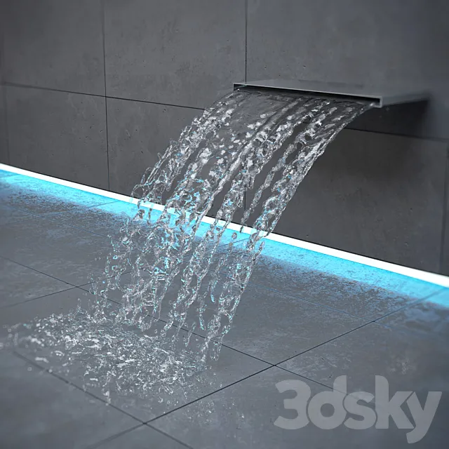 Waterfall for swimming pools 3DModel Waterfall for swimming pools 3DModel