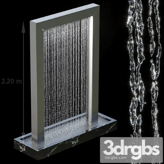 Waterfall fountains 004 3D Model Download