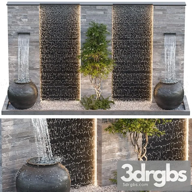 Waterfall fountains cascade 22 3D Model Download