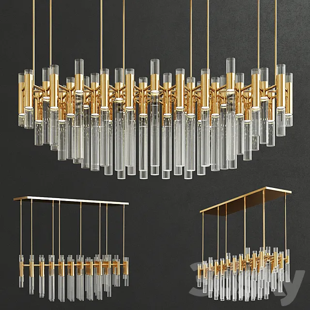 Waterfall Luxxu Chandelier 3D Model