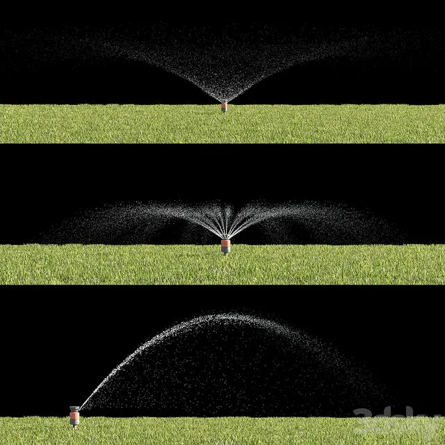 watering the lawn 3D Model watering the lawn 3D Model