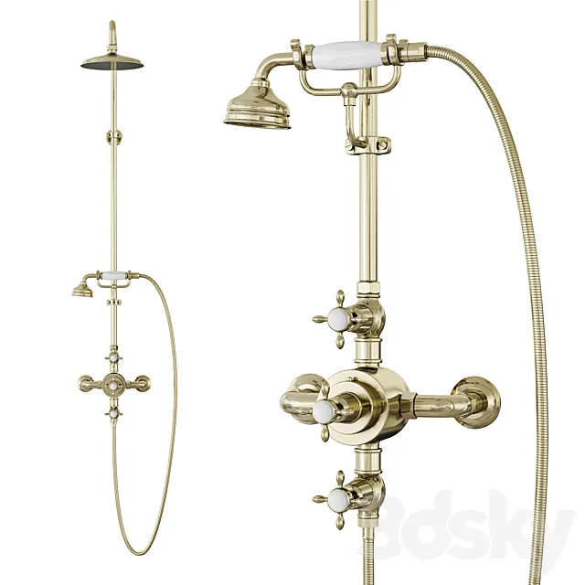 Waterworks Easton shower set 3D Model