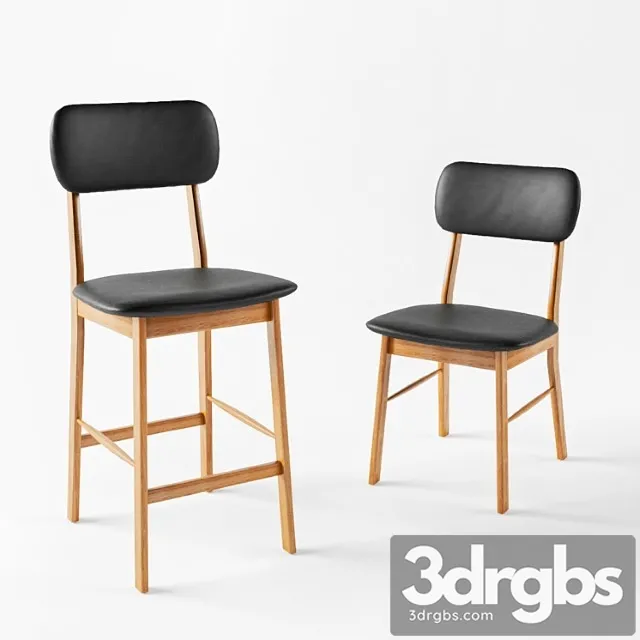Watford la redoute bar or counter stool and chair 2 3D Model Download Watford la redoute bar or counter stool and chair 2 3D Model Download