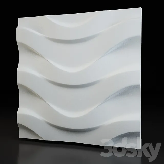 Wave – 3D panel 3D Model