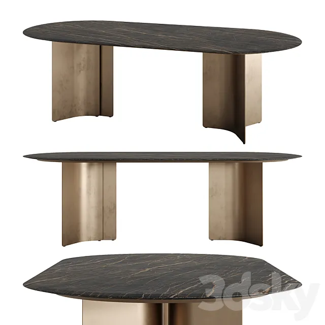 WAVE Oval Table by Marelli 3D Model