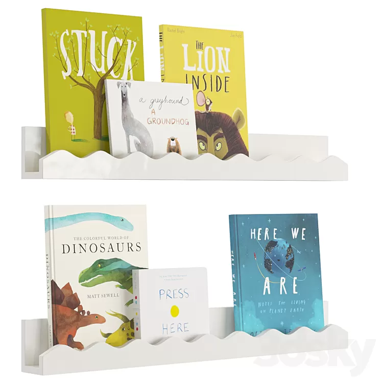 Wave Shelf by West Elm 3D Model