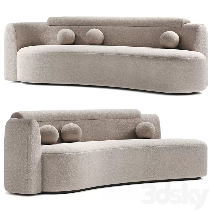 Wave sofa by Daniel Boddam 3D Model Free Download