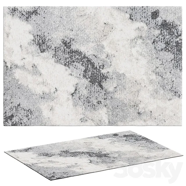 Waverly Abstract Ombre Rug 3D Model