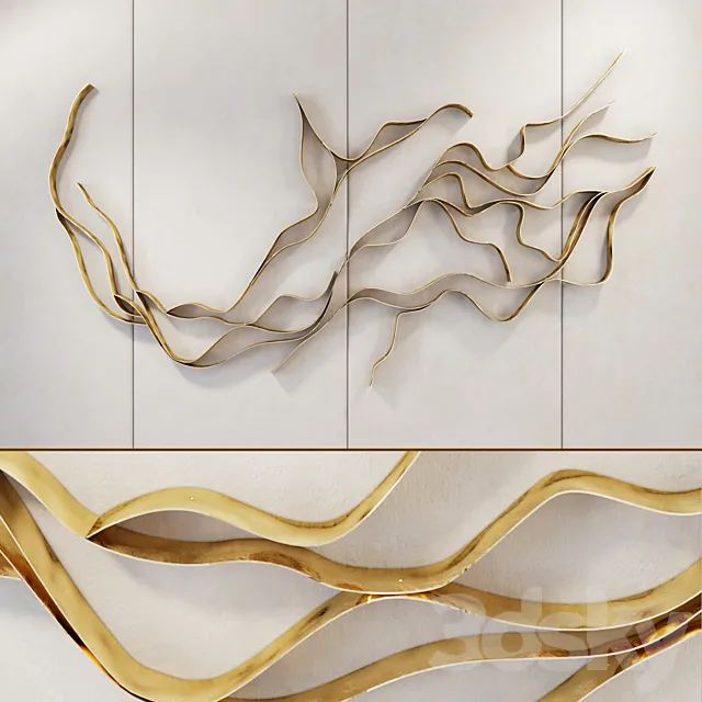 Waves _ Metal wall panel 3DModel Waves _ Metal wall panel 3DModel