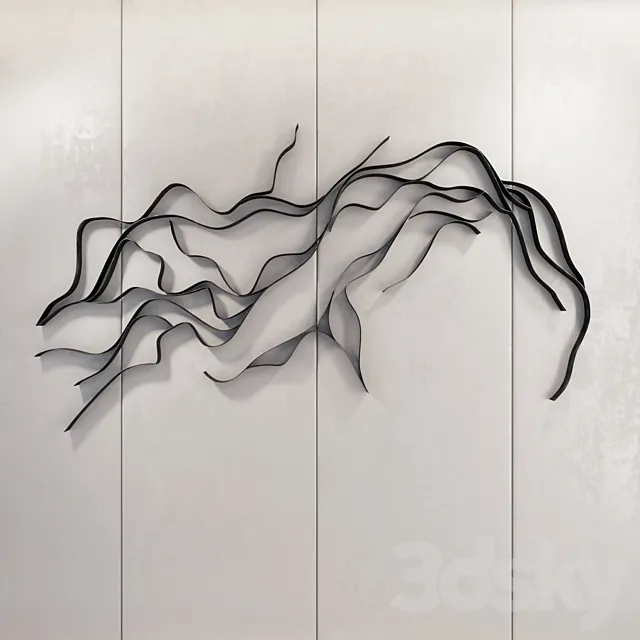 Waves _ Metal wall panel_2 3DModel Waves _ Metal wall panel_2 3DModel
