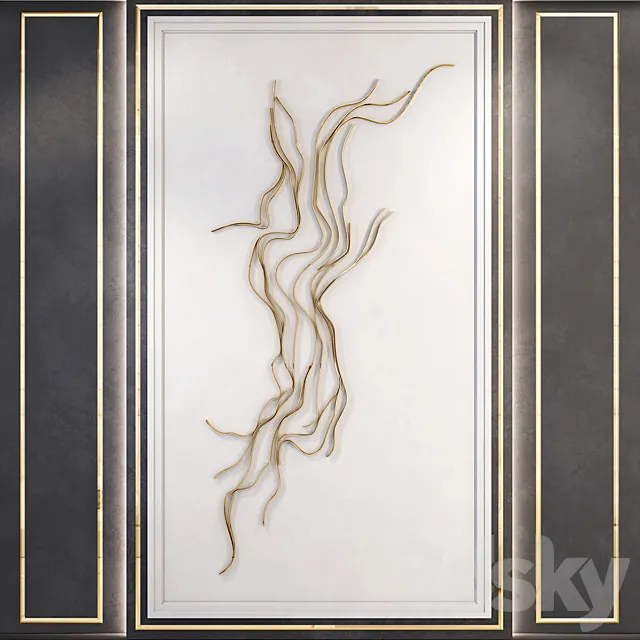 Waves _ Metal wall panel_4 3DModel Waves _ Metal wall panel_4 3DModel