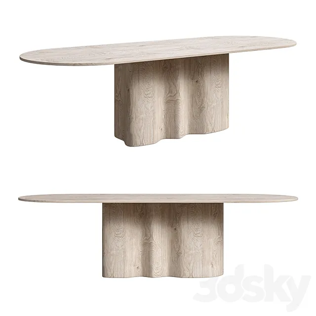 WAVES DINING TABLE 3D Model WAVES DINING TABLE 3D Model