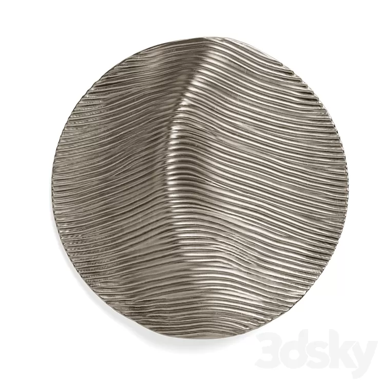 Waves variation Round wall panel 3D Model Waves variation Round wall panel 3D Model
