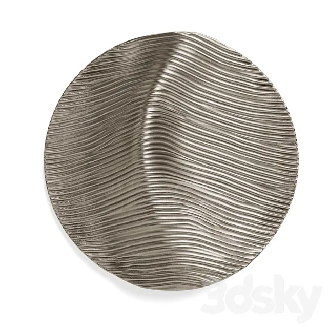 Waves variation Round wall panel 3DModel Waves variation Round wall panel 3DModel