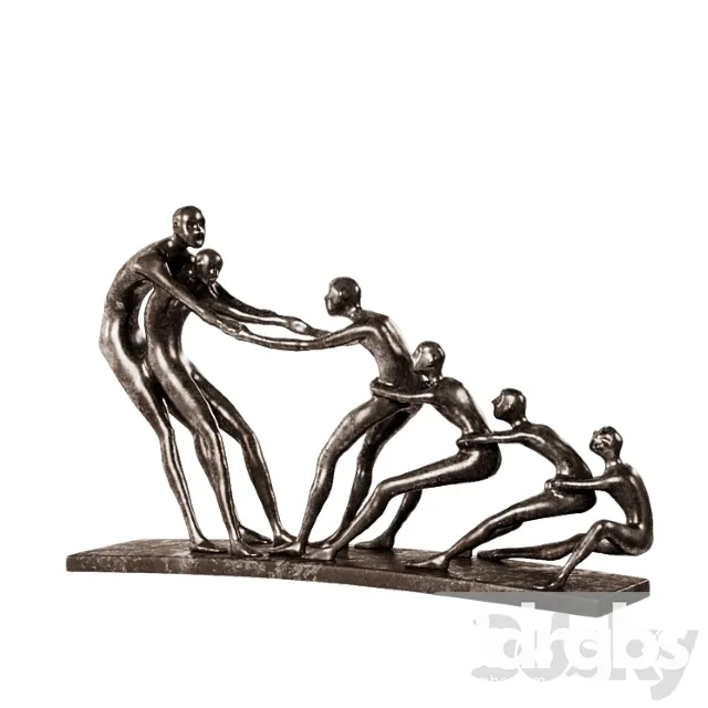 Wayfair bronze statuette war human 3D Model Download