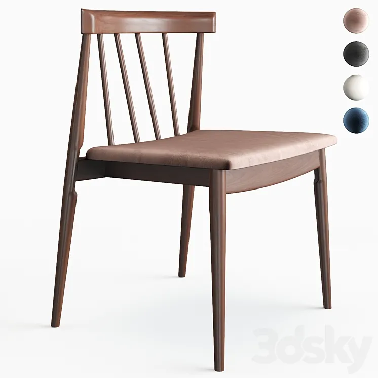 Wayfair Daquan Slat Back Side Chair 3D Model Free Download