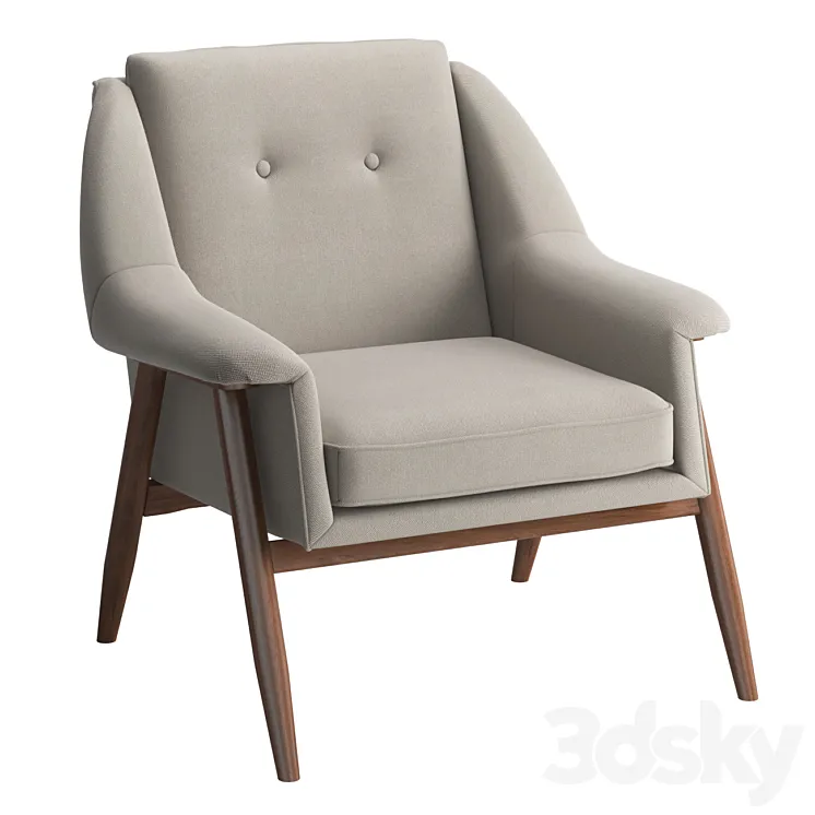 Wayfair Wide Lounge Chair 3D Model Free Download