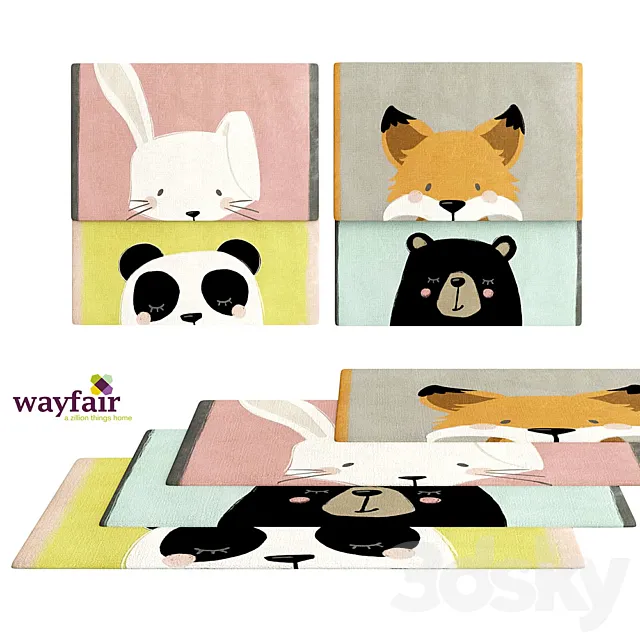 Wayfair_kids_carpets 3D Model Wayfair_kids_carpets 3D Model