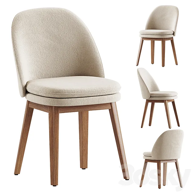 Wayne Side Dining Chair Westelm 3D Model Wayne Side Dining Chair Westelm 3D Model