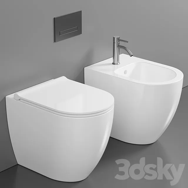 WC Form BTW Square Traslato by Alice Ceramica 3D Model