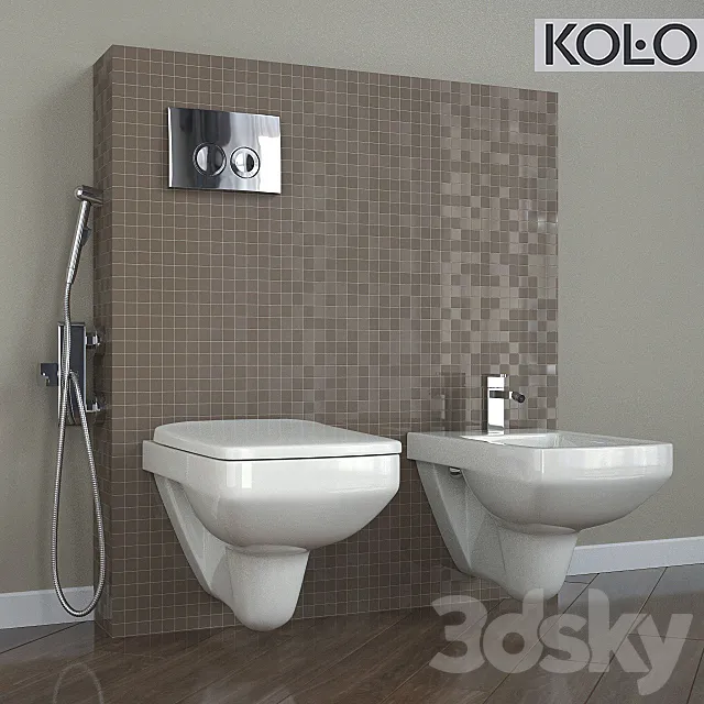 WC suspended NOVA PRO Rimfree hung bidet rectangular tm KOLO 3DModel WC suspended NOVA PRO Rimfree hung bidet rectangular tm KOLO 3DModel