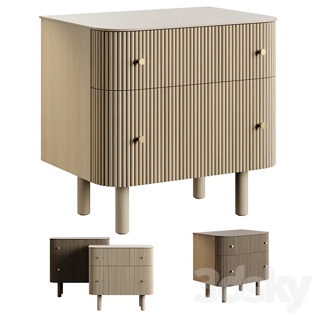 WeatElm Ellington Bedside Table 3D Model WeatElm Ellington Bedside Table 3D Model