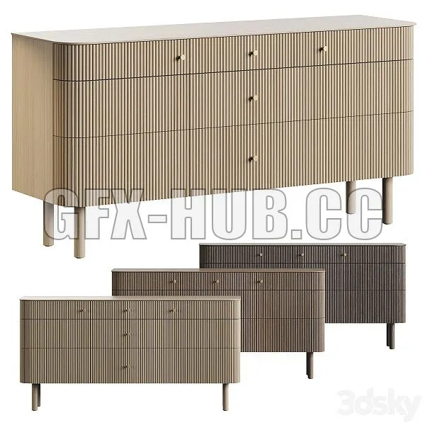 WeatElm Ellington Sideboard 3D Model WeatElm Ellington Sideboard 3D Model