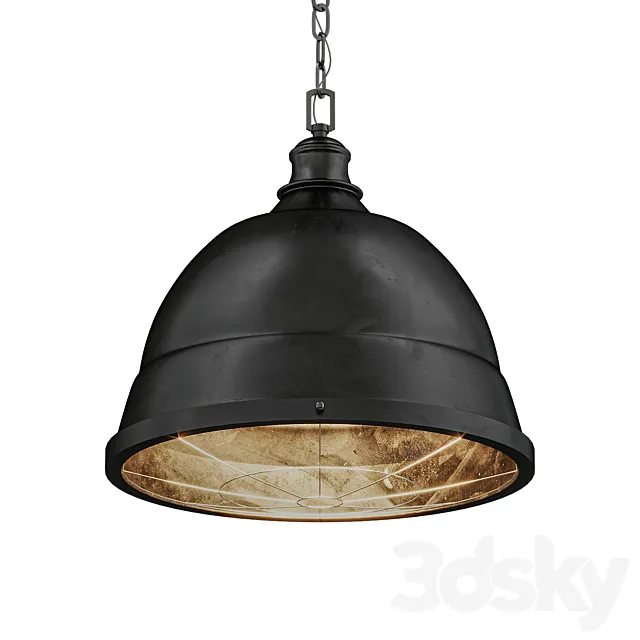 WEATHERED INDUSTRIAL CAGED PENDANT 3D Model
