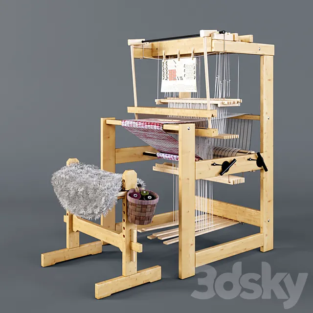 Weaving machine Julia 3D Model Weaving machine Julia 3D Model