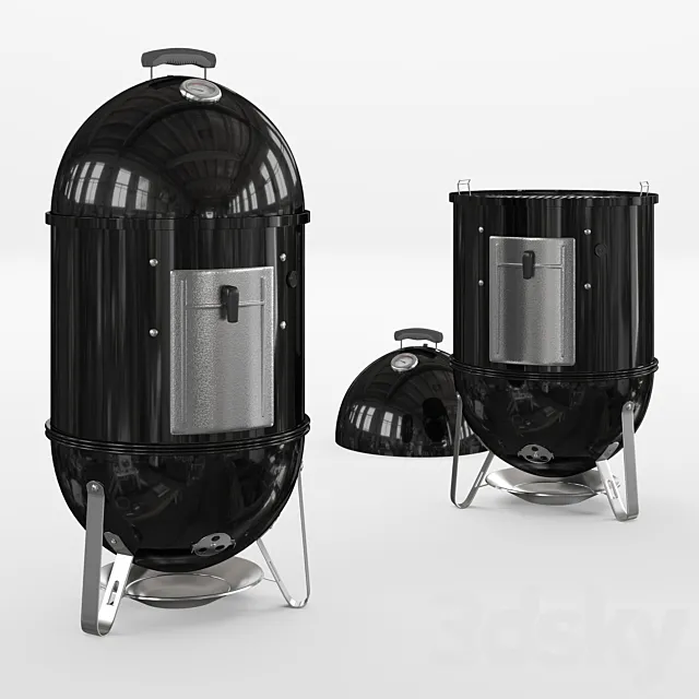 Weber Smokey Mountain Cooker 3DModel Weber Smokey Mountain Cooker 3DModel