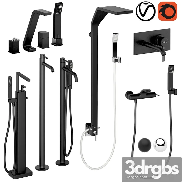 Webert Bathroom Set 3D Model Download