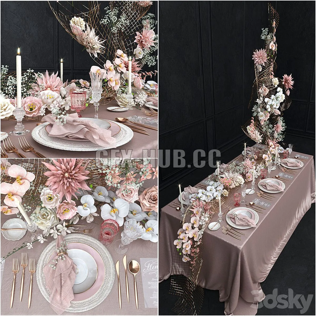 Wedding composition 3D Model