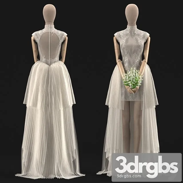 Wedding Dress 02 3D Model Download