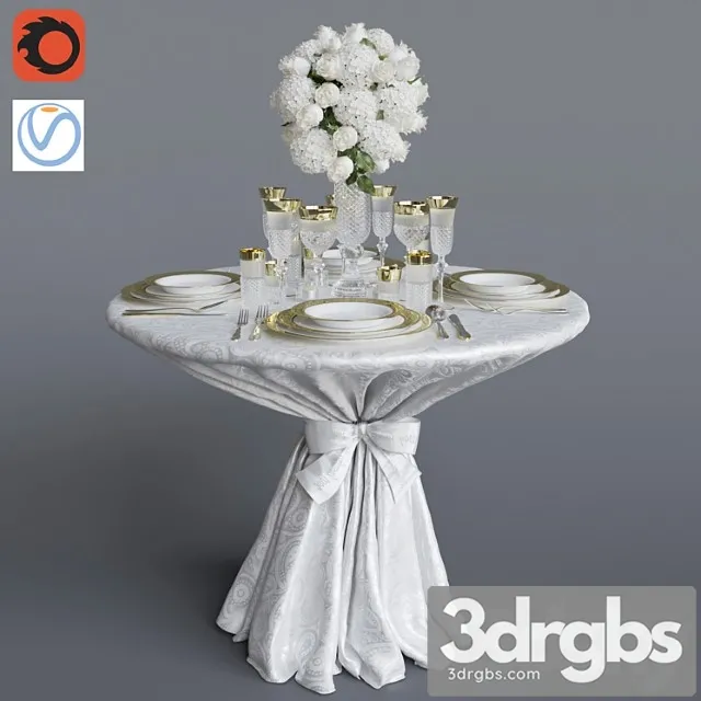 Wedding Table 3D Model Download