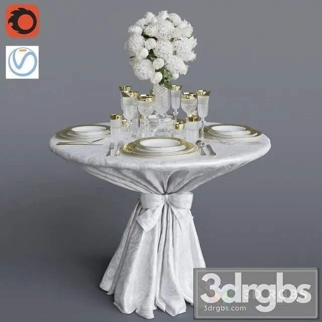 Wedding Table 3D Model Download