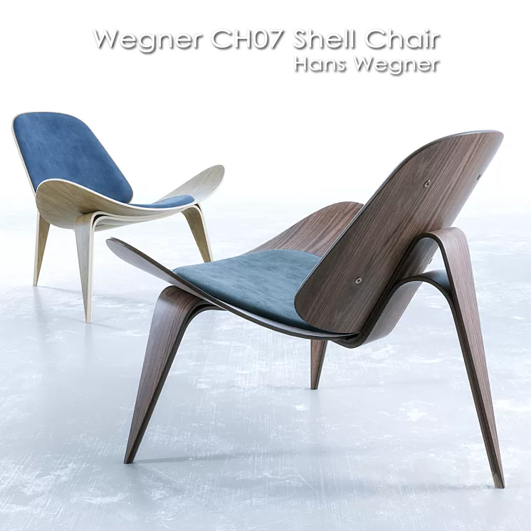 Wegner CH07 Shell Chair 3D Model