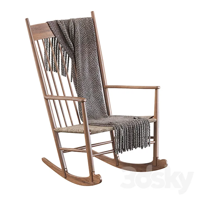 Wegner J16 Rocking Chair 3D Model