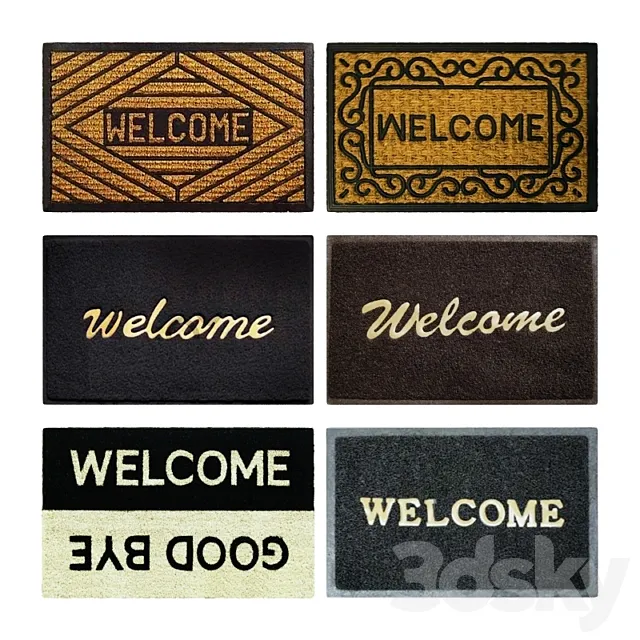 Welcome Mats for doors 3DModel Welcome Mats for doors 3DModel