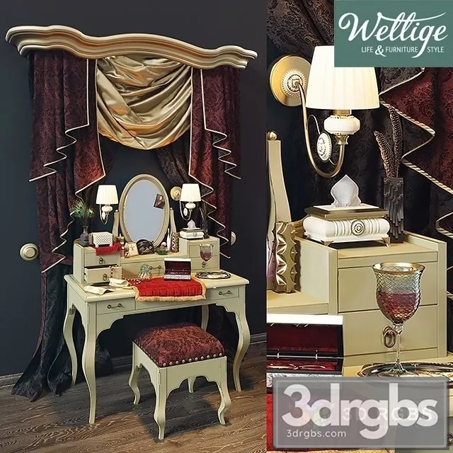 Wellige Juliet Dressing Table 3D Model Download
