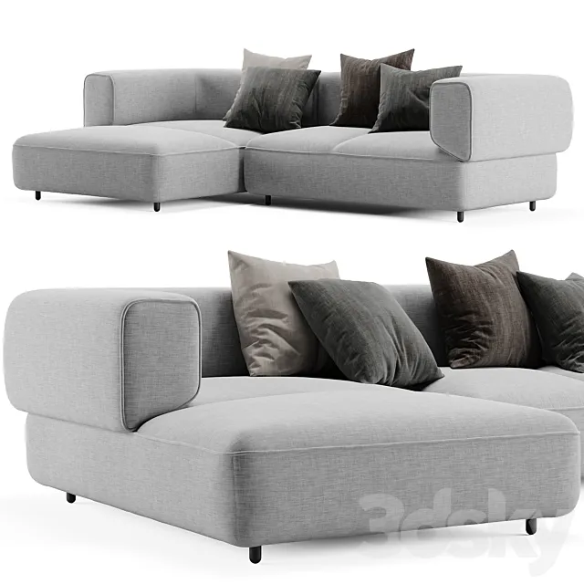 Wendelbo poff sofa 3D Model Wendelbo poff sofa 3D Model
