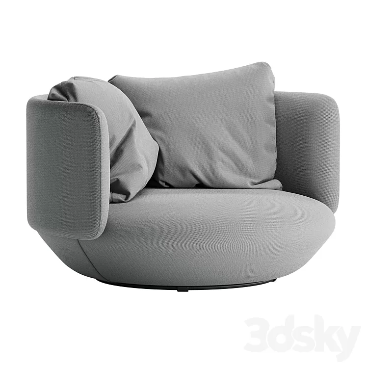 WENTZ Baixa Lounge Chair – Light Gray 3D Model WENTZ Baixa Lounge Chair – Light Gray 3D Model