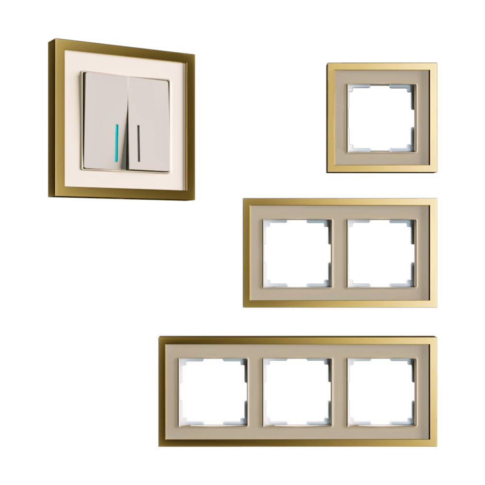 Werkel – Sockets and switches Baguette series Ivory Brass 3D Model