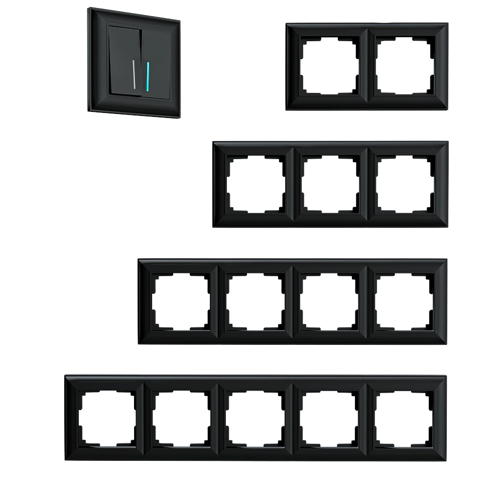 Werkel – Sockets and switches Fiore Black 3D Model